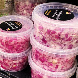chopped red onions