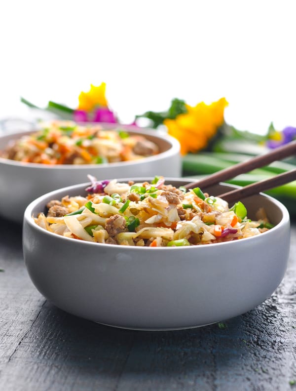 egg roll in a bowl